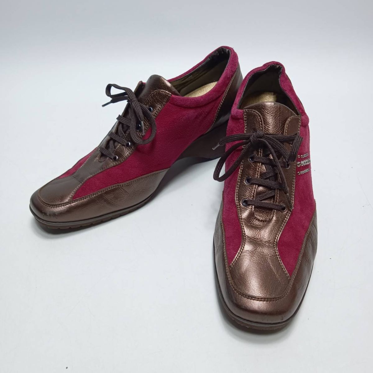 ●レディース靴●Yoshinoya●銀座ヨシノヤ 女性 シューズ ワインレッド 