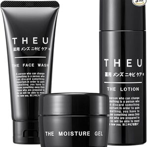 薬 用 メンズ ニキビ ケア 洗顔 保湿 ジェル 化粧水 3点 セット THEU ニキビ跡 ニキビ予防 対策 医薬部外品 日本製 大人ニキビ 子供ニキビ