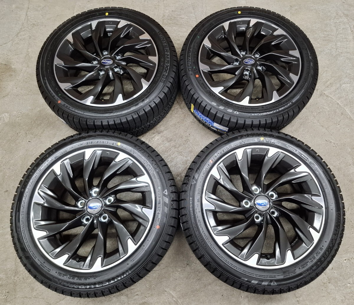 [ новый товар ] Subaru NEW Levorg оригинальные колеса шина 2025 год Dunlop wing Tarmac sWM03 215/50R17 зимний не использовался товар 