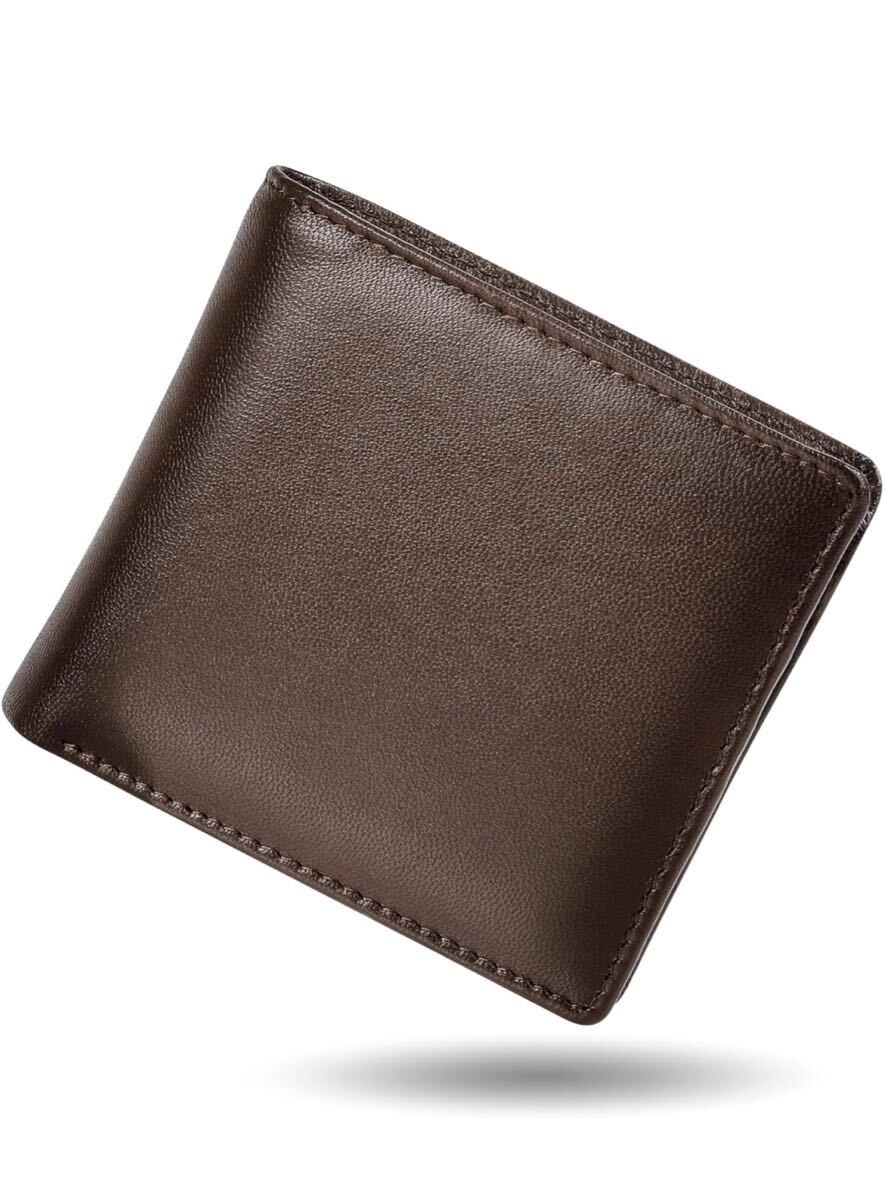 二つ折り財布 財布 メンズ 本革 二つ折り 軽い レザー カード収納 隠しポケッ