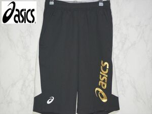  новый товар acics Asics Cross шорты M размер укороченные брюки Logo знак спорт одежда черный чёрный бег Short тренировка 