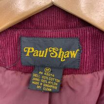 ■USA古着 PAUL SHAW エンジ コーデュロイ テーラードジャケット レディース 16 M-L相当【プレッピー 古着ミックスの着こなしに♪】■CF39_画像3