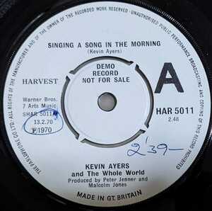 Kevin Ayers-Singing A Song In The Morning/Eleanor's Cake Which Are Her★英Orig.デモ白ラべ7/マト1/Soft Machine