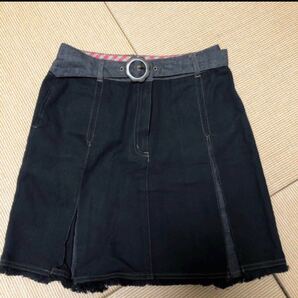お値下げ 美品 デニムスカート 黒 150