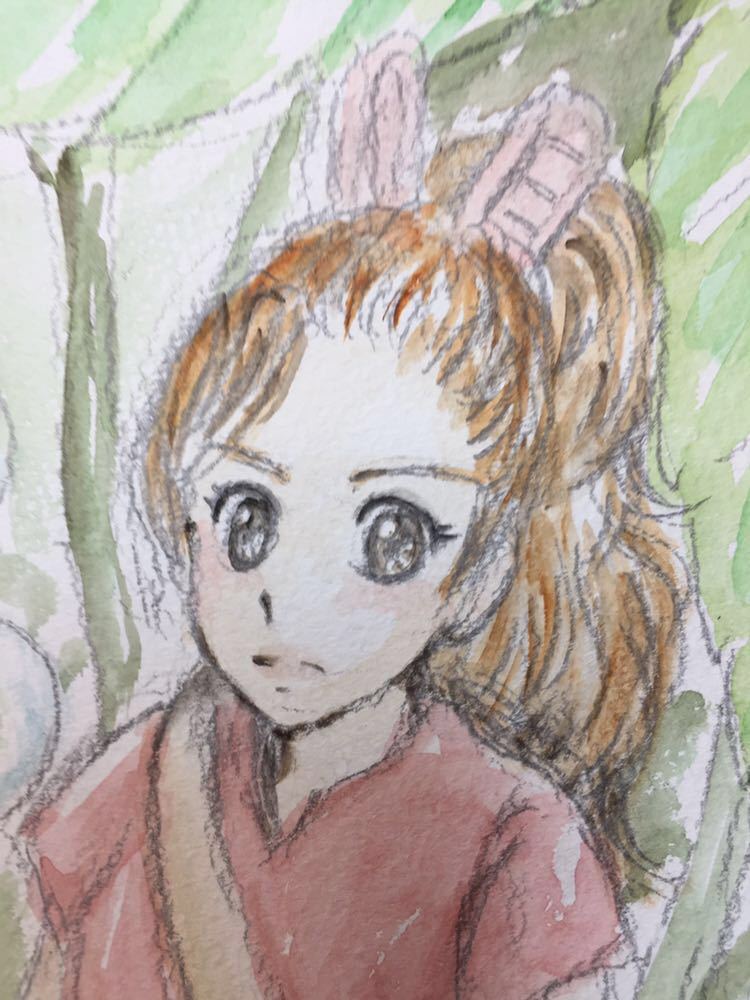 Hand-drawn illustration Arrietty The Borrower's Arrietty Studio Ghibli Ghibli illustration Fan art Doujin Watercolor postcard [Shizuka Aoki], comics, anime goods, hand drawn illustration