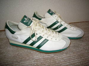  Adidas 97 год Country сделано в Японии кенгуру кожа спортивные туфли белый × зеленый 27.5cm