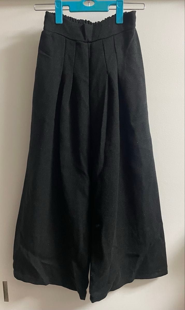 Mサイズ ワイドパンツ ブラック 黒 ガウチョパンツ