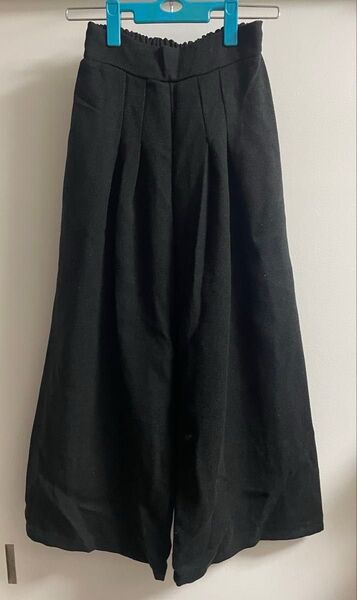 Mサイズ ワイドパンツ ブラック 黒 ガウチョパンツ
