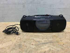 ■レトロ　SONY CFS-E12 ラジカセ　ラジオ　カセットレコーダー 黒　ブラック