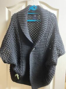 1299*G-STAR RAW WOMEN* black knitted cardigan * size S used 