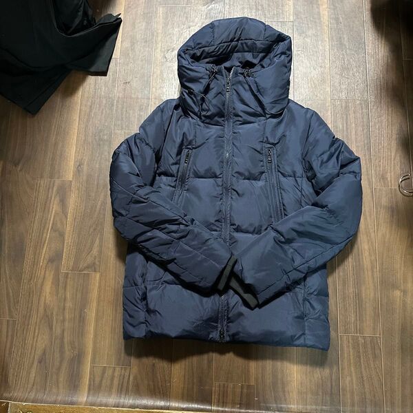 ナノユニバース 立ち襟 ダウンジャケット シルエット水沢ダウン ネイビー S