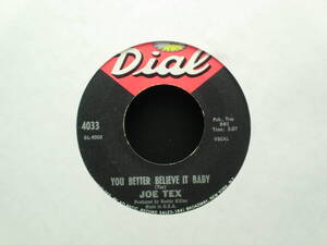 Joe Tex - You Better Believe It Baby / I Believe I'm Gonna Make It