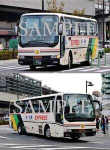 D[ bus photograph ]L version 2 sheets three-ply traffic aero Ace Kyoto line Kyoto station 