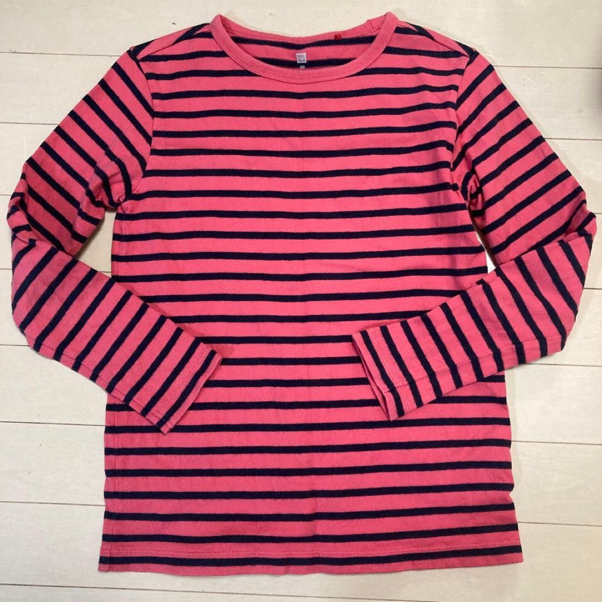 ユニクロ　ロンT トレーナー　ボーダー　キッズ　150 長袖Tシャツ カットソー UNIQLO 