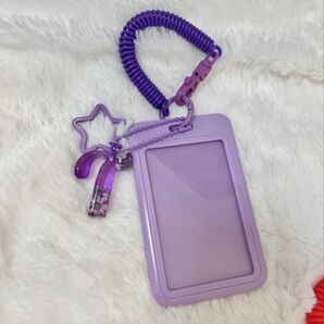 トレカケース イニシャル付き パープル