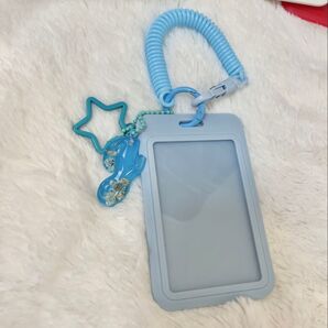 トレカケース イニシャル付き ライトブルー