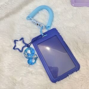 トレカケース イニシャル付き ブルー