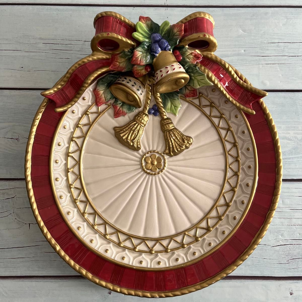 フィッツ＆フロイドFitz & Floyd お皿　カナッペプレート　クリスマス　ヴィンテージ　レア　希少