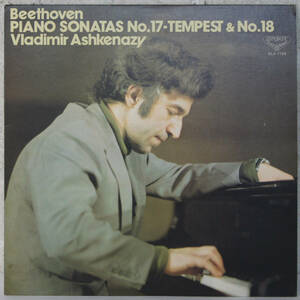 01221i 12LP★VLADIMIR ASHKENAZY / BEETHOVEN Piano sonatas No.17 Tempest No.18★ SLA1196 アシュケナージ ベートーヴェン ピアノソナタ