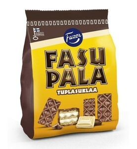 Fazer Fasupala ファッツェル ファスパラ ダブル チョコレート味 ウエハース 4袋×215g フィンランドのお菓子です