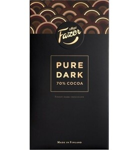 Fazer Pure Dark ファッツェル ピュアダーク 70 % ココア チョコレート 8袋×95g フィンランドのお菓子です