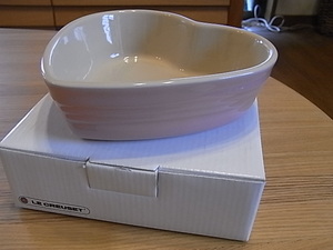 ルクルーゼ・スモールハートディッシュ 16ｃｍ フランス ストーンウェア　Le Creuset