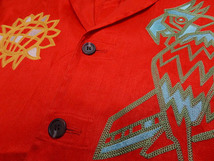 GRASS MENS JUN SAITO デザイナーズ リネン コットン オレンジ 刺繍 装飾 テーラード ジャケット オウム ひまわり グラスメンズ 日本製 Ｍ_画像4