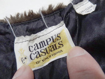 ビンテージ CAMPUS CASUALS キャンプス カジュアル 希少 60S フェイク ファー 黒 茶 ブラック ブラウン ベスト ミックス まだら レア 色 珍_画像5