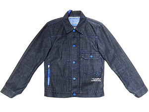 LEVIS リーバイス 「?」 企画モノ コラボ レア ファースト 506XX デザイン 青 ステッチ ペンキ ボタン デニム ジャケット ジージャン 収納