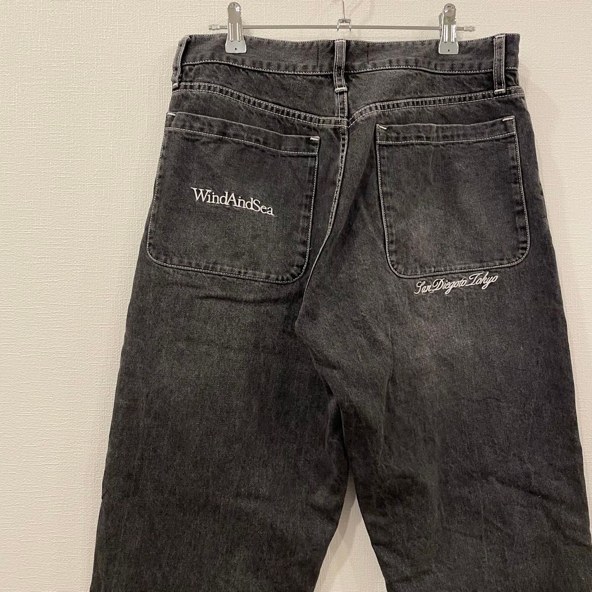 WIND AND SEA ウィンダンシー SDT LOOSE FIT DENIM PANTS BLACK ルーズ デニム パンツ
