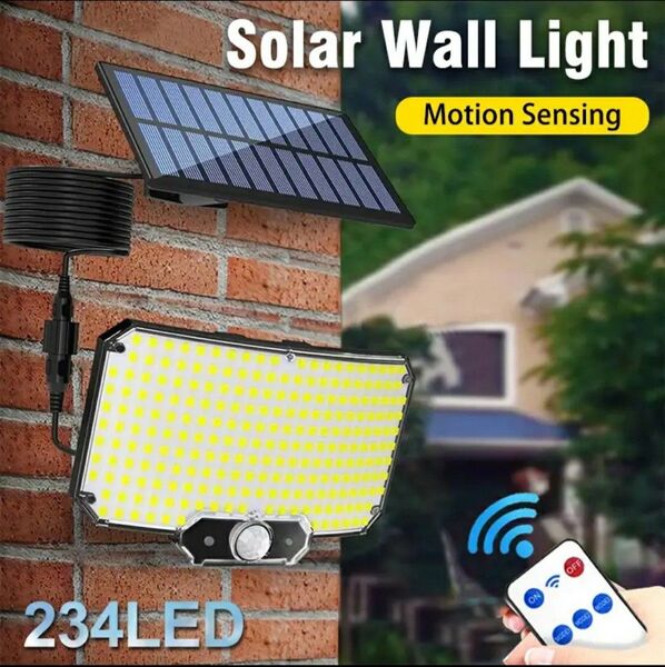 高輝度234LED ソーラーライト 屋外 人感センサー 防水 防犯ライト