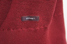 美品17AW SOPHNETソフネット SOPH-178105 MOCK NECK KNIT モックネック ニット セーター エンジ赤1129K_画像5