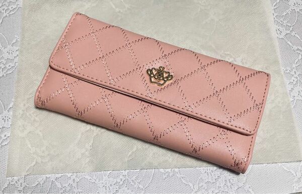 《未使用《お値下げ　王冠エンブレム　ピンクの長財布