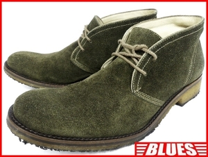  prompt decision *alfredoBANNISTER*25cm leather chukka boots Alfredo Bannister men's green original leather desert boots real leather race up leather shoes 
