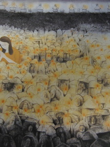 Art hand Auction 高木芳雄, [日本的四季之秋季], 夜幕降临(Sentou-e), 来自罕见的装裱艺术收藏, 包含新框架, 状况良好, 已含邮费, 绘画, 油画, 自然, 山水画