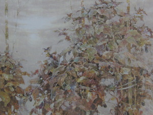 Art hand Auction Такао Ямадзаки, [Осенние баклажаны], Из редкой коллекции багетного искусства., Новая рамка в комплекте, В хорошем состоянии, почтовые расходы включены, Рисование, Картина маслом, Природа, Пейзаж