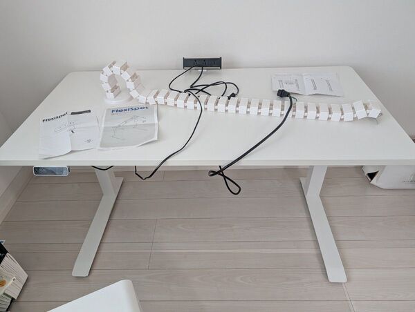 FLEXISPOT E7 昇降デスク 中古品 白 140x70 電動昇降デスク