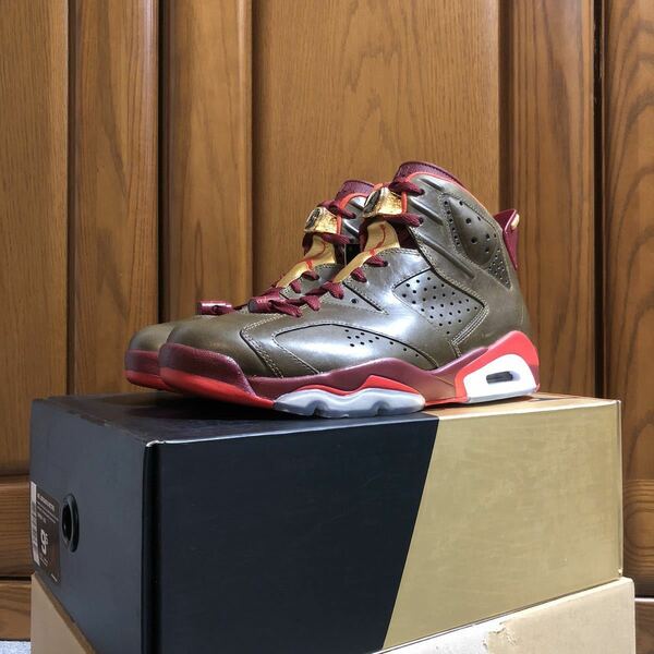 ★稀少品★ 新品未使用 AIR JORDAN 6 RETRO CIGAR 384664-250 RW UMBER/CHILLING RED-TM RD-MTLLIC 国内正規品 CHAMPAGNE INFRARED CARMINE