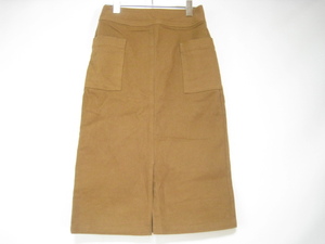 NATURAL BEAUTY BASIC Natural Beauty Basic bottoms skirt knee height slit tight fastener Camel S size 