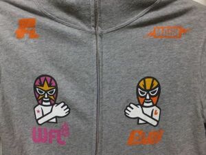 ◆送料込み！パーカー ジップアップ 長袖 サイズ(S) Laundry(ランドリー) マスクマン◆古着 グレー WFL FLD 目出し帽 MASK