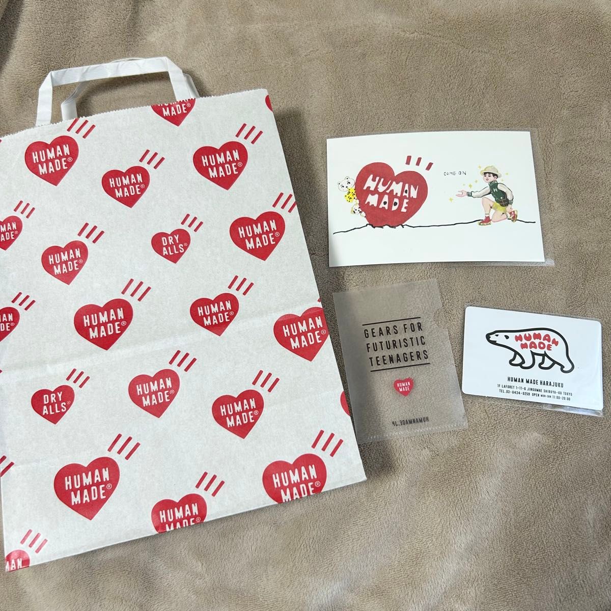 HUMAN MADE カードケース マグネット ポストカード　 紙袋