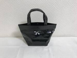 本物キタムラKitamuraエナメルレザーハンドミニボストンバッグビジネストートパーティーバック黒ブラックレディースメンズ旅行トラベル