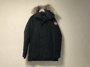  ultimate beautiful goods genuine article Canada Goose CANADAGOOSE nylon car to- long coat N-3B military down jacket fur fur suit business men's navy blue M