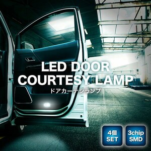 RR1/2/3/4/5/6 エリシオンプレステージ LEDドアカーテシランプ T10 ドア足元灯 4個セット