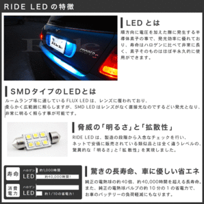 ポルシェ カイエン(955) 9PA LED ナンバー灯 ライセンス灯 SMD 6連 2個 キャンセラー内蔵 ホワイトの画像3