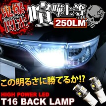 鬼爆閃光 V30系 ビスタ後期 CREE T16 LEDバック球 2個 250LM_画像1