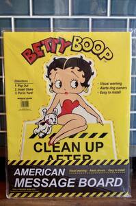 新品　BETTY BOOP ベティちゃん　DOG ドッグ　メッセージボード　ヤードサイン　看板　お庭　インテリア　アメリカンハウス