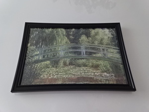 Art hand Auction Art frame § A4 frame (optional) with photo poster § Claude Monet § Japanese bridge and water lily pond at Giverny § Painting / Impressionism Antique style, furniture, interior, interior accessories, others