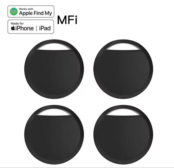 4個スマートタグ (Apple「探す」に対応) 紛失防止、小型airtag エアタグ