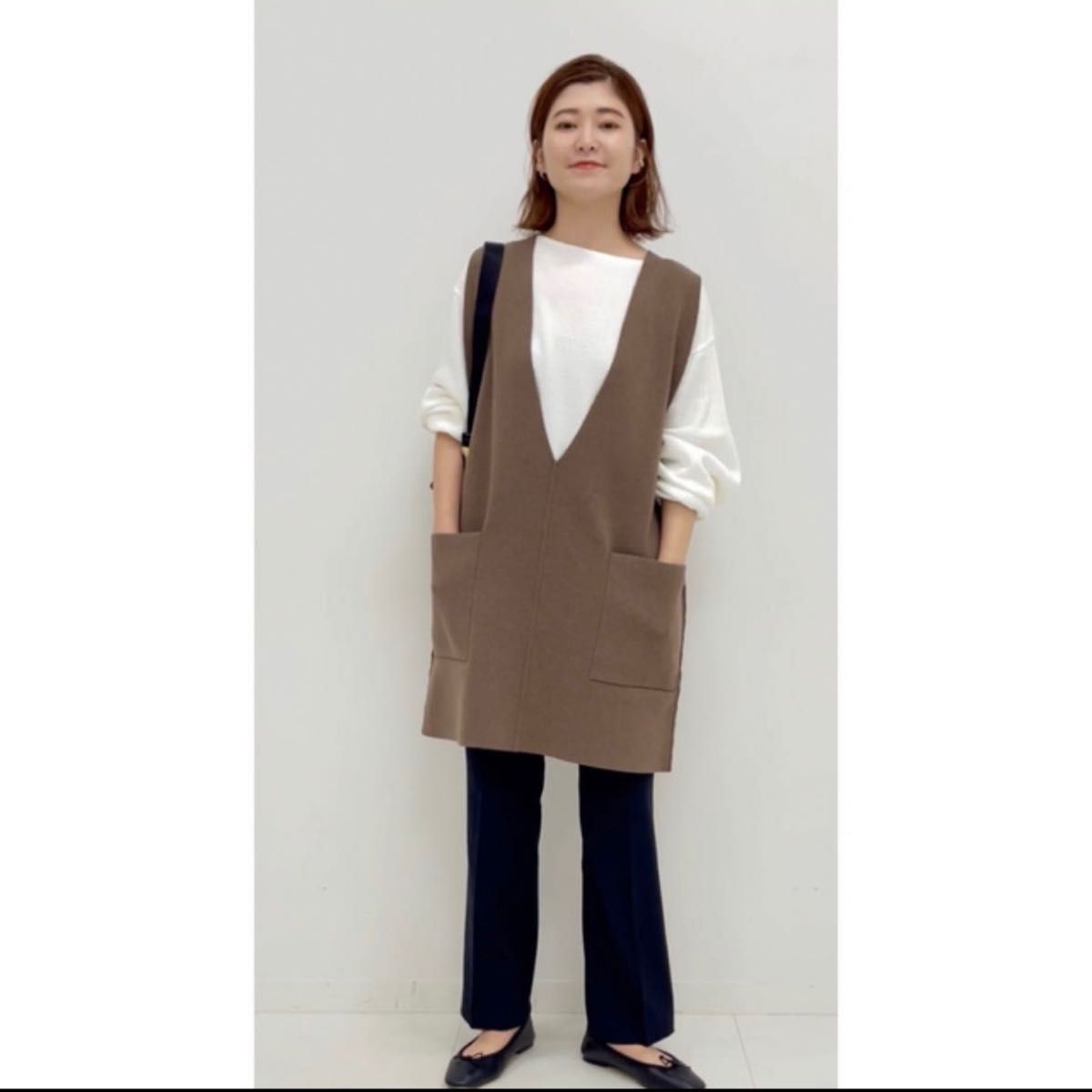 スピックアンドスパン　ニットベスト ブラウン　新品未使用　Spick & Span